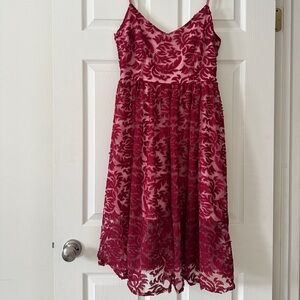 BB Dakota Pink Lace Dress